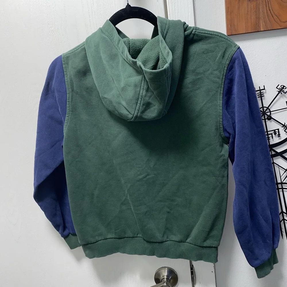 Rare Youth Nike Swoosh‎ High Patched Multi-color Hoodie Sweatshirt Colorblock L